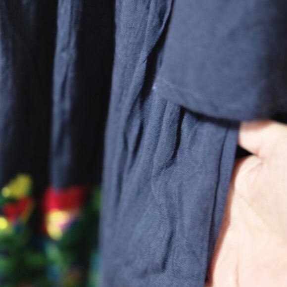 371. NWT Riviera Sun Rayon Crepe Short Dress with Multicolored Embroidery XL - Picture 3 of 10